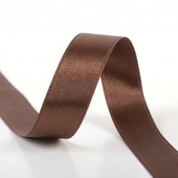 Satinband 6 mm in Schokoladenbraun auf der Rolle, glänzende Oberfläche